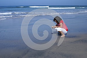 Young Girl On Beach