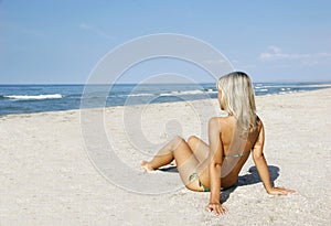 Young girl on beach