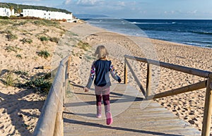 Young girl on the beach photo