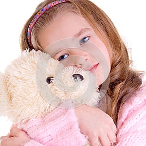 Young girl with bear