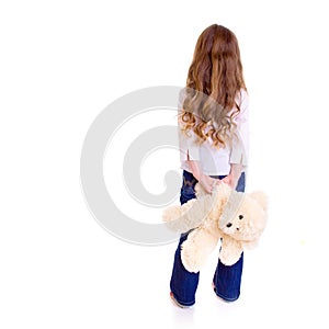 Young girl with bear