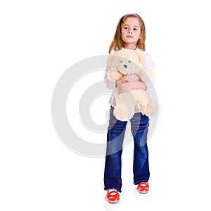 Young girl with bear