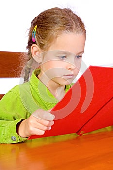 Young girl with book