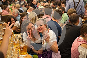 Young girl celebrates Oktoberfest