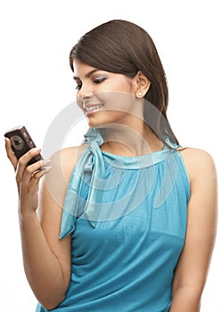 Young girl with the cell phone