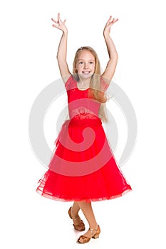 Young girl dances photo