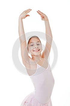 Young girl dancing classical ballet