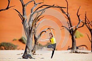 Young girl in Deadvlei Namibia