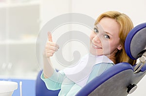 Young girl in the dental clinic