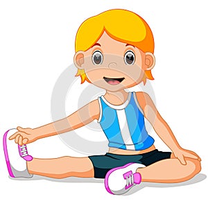 Young girl doing yoga