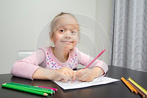 Young Girl Drawing