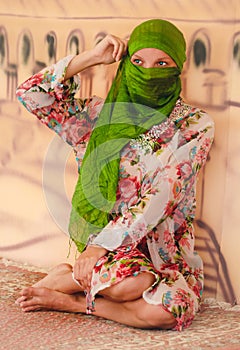 Young girl in eastern dress