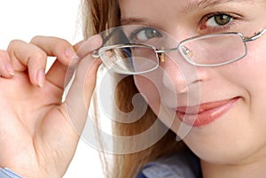 Young girl with eyeglasses