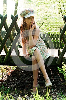 Young girl in fashionstyle