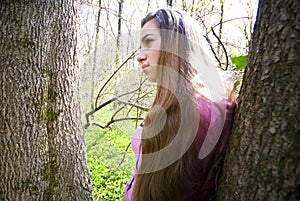 Young girl in the forest