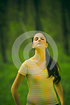 Young girl in the forest