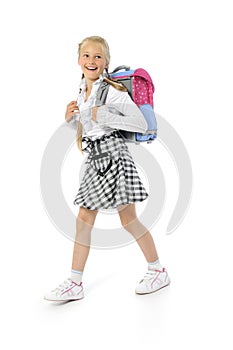 young girl going to school