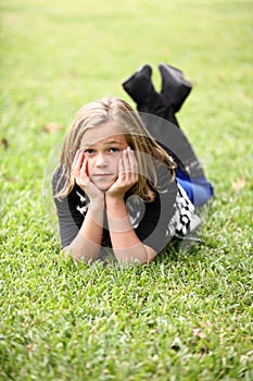 Young Girl On the Grass