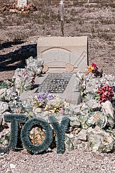 Young girl grave at Historic Cemetery Goldfield, NV, USA