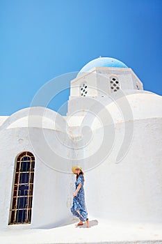 Young girl on Greek vacation