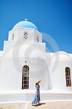 Young girl on Greek vacation