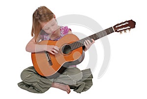 Young girl with guitar