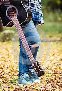 Young girl with guitar
