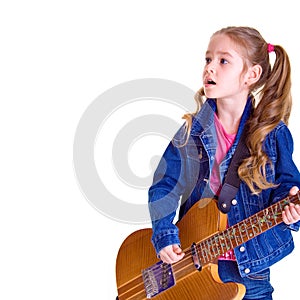 Young girl with guitar