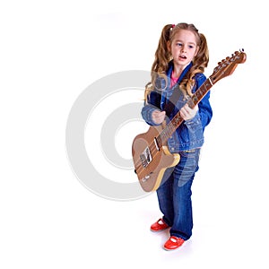 Young girl with guitar