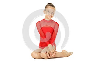 Young girl gymnast