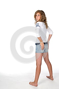 Young girl with hands on hips