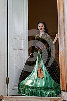 Young girl at the image of Scarlett O'Hara