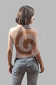 Young girl in jeans