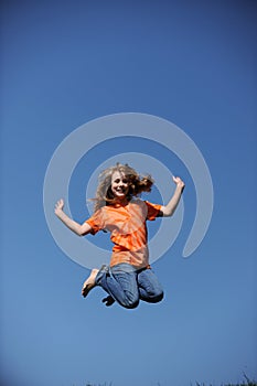 Young Girl Jumping