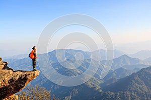 Young girl in mountain