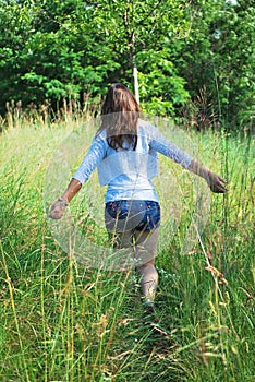 Young girl in nature