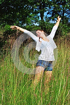 Young girl in nature