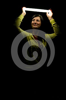 Young girl with a nimb