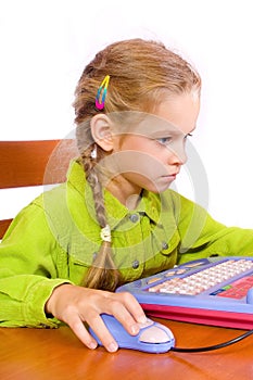 Young girl with notebook