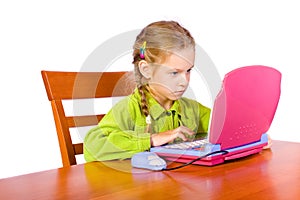 Young girl with notebook