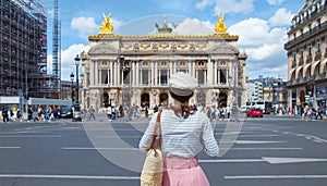 Young girl at the opera in Paris