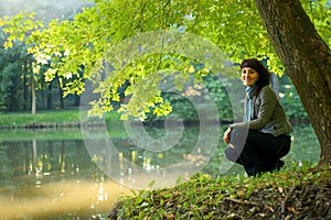 Young girl outdoors