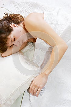 Young girl peacefully sleeping