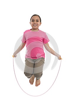 Young Girl Performing Rope Skipping