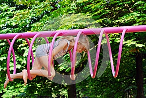 Young girl on the playground