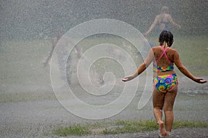 Young girl playing