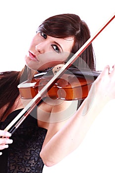 Young girl playing the violin