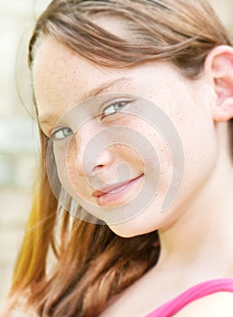 Young girl in portrait