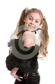 Young girl posing as a model