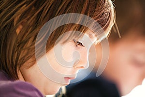 Young girl reading